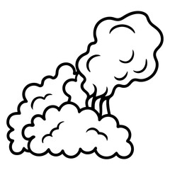 Urban Smog Minimalist Line Illustration