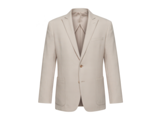 Beige Linen Sport Coat on transparent background