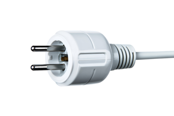 White European Electrical Plug Power Cable Connection