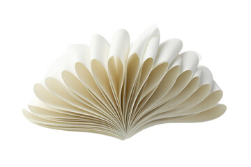 Elegant paper fan folded pages design abstract art