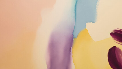 Calm artistic watercolor background in warm cool hues