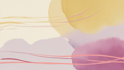 Delicate muted background with pastel watercolor strokes