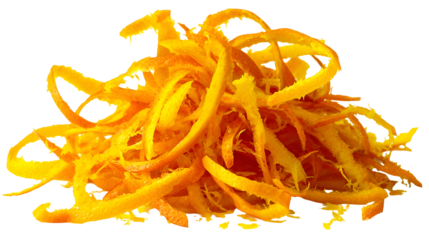 Dried Orange Zest Pile Culinary Ingredient Texture