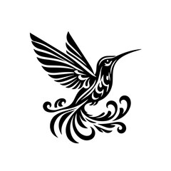 Fototapeta premium Elegant Stylized Hummingbird Vector Illustration 1.