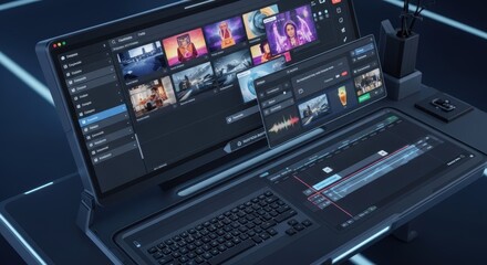 Video editing software interface