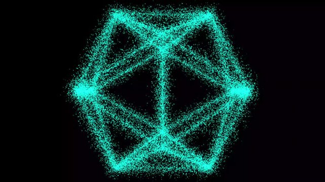 Explosion pattern geometrical abstract light background blue. Abstract geometry vector. The hexagram symbol