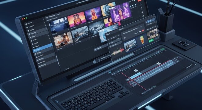 Video editing software interface