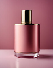 Cosmetic bottle with modern and elegant design, displayed on a soft background. Suitable for product mockups, branding, and packaging design.