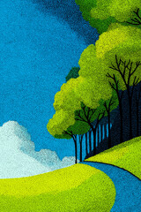 landscape with trees