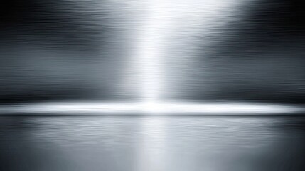 Metallic, brushed surface, light reflection