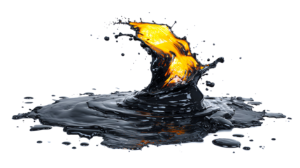 Liquid splash dark and gold colors abstract art