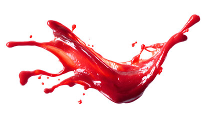 Red sauce splash vibrant food photography dynamic liquid