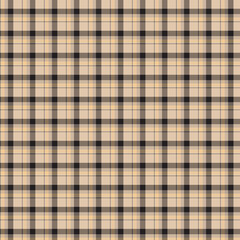 Beige Brown Black Plaid Pattern Seamless Texture Background