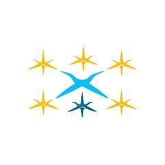 Obraz premium different storm starfish glider set 