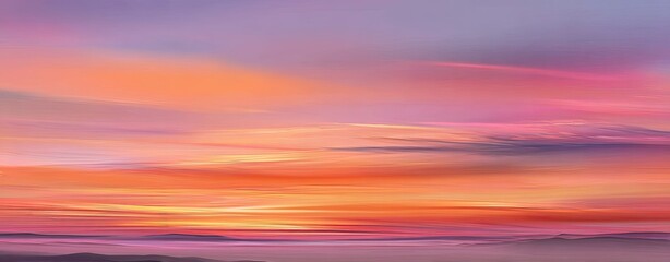 Obraz premium Soft sunset colors blend across the sky