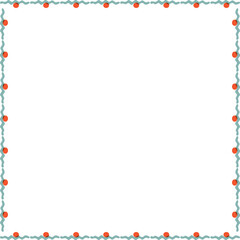 Doodle frame with colorful elements. Trendy graphic template. Cute empty frame box