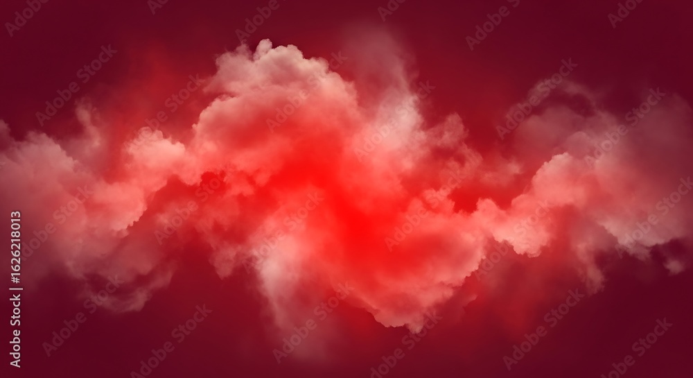 Poster abstract dreamy red cloudscape background with ethereal smoke and soft textures