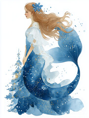 mermaid in the water