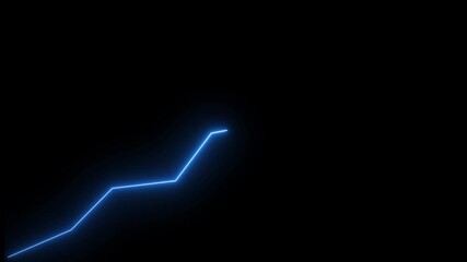 Animated Financial Growth Graph. Graph Depicting Financial Growth, Business Success.stock market boom or an impressive increase of business sales.