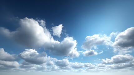 Obraz premium Cloudy Blue Sky Panorama