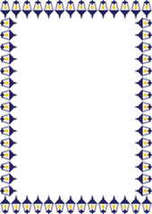 Lantern frame. Outdoor light lamps template. Street light illustration