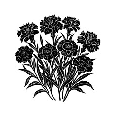 A beautiful vector illustration of a floral ornament with a seamless pattern of black and white...