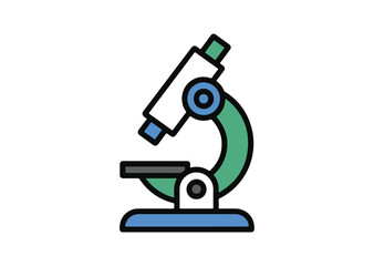 Microscope Vector Illustration, Microscope Icon