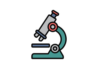Microscope Vector Illustration, Microscope Icon