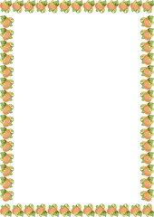 Simple pumpkin autumn empty frame. Autumn pumpkin frame. Doodle pumpkin templat