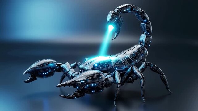 Futuristic Robotic Scorpion with Laser Tail &ndash; Sci-Fi Cyber Insect Concept Art