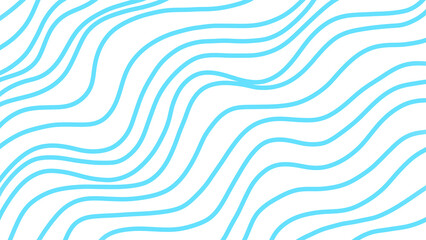 Hand drawn wavy blue curve doodle lines isolated on transparent background. 