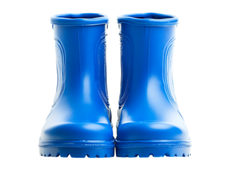  blue rubber boots