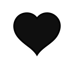 Love heart icon. Valentine lovely passion drawn or valentines day loving postcards vector isolated icons set. Isolated badge for website or app