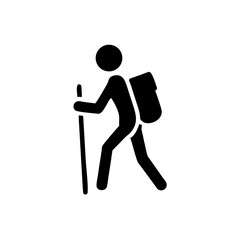 Hiking vector icons, illustration isolated sign symbol