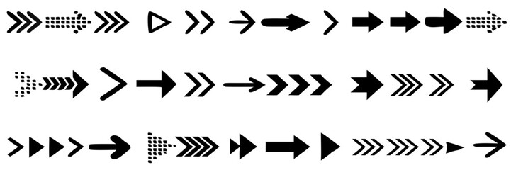 Arrows big black set icons. Arrow icon. Arrow vector collection. Arrow. Cursor. Black arrows isolated on white background