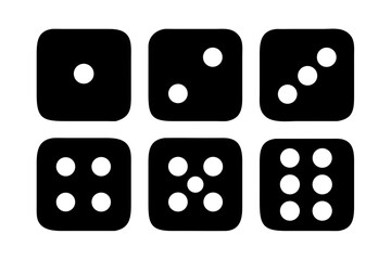 dice Flat icon isolated on white background. Vector illustration.
