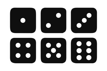 dice Flat icon isolated on white background. Vector illustration.