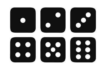 dice Flat icon isolated on white background. Vector illustration.