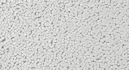 Obraz premium Abstract texture featuring tightly packed white polystyrene balls as backdrop