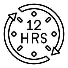 12 hours Icon