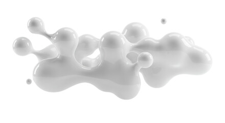 Undulating soft grey and white abstract forms, like organic data streams, floating on a transparent background, concept of digital intelligence