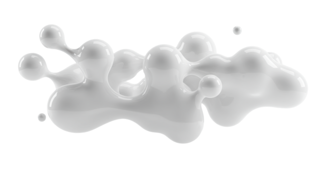 Undulating soft grey and white abstract forms, like organic data streams, floating on a transparent background, concept of digital intelligence