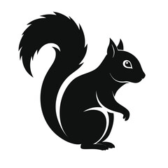 Squirrel Silhouette Vector Illustration
