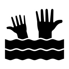 Fototapeta premium Drowning Icon