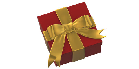 3D Render Gift Box isolated on a Transparent Background