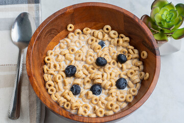 cereal   with blue berries
