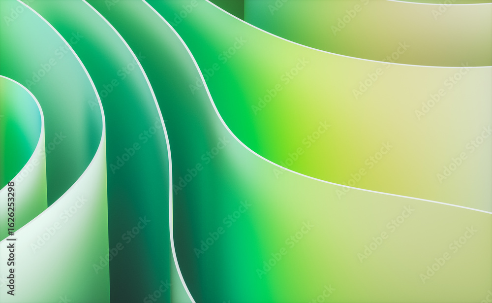 Poster abstract 3d gradient layered paper background. 3d rendering