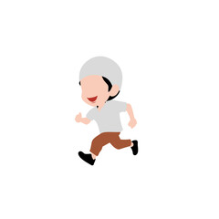  illustration of a child running 