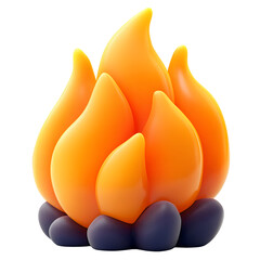 Flame, fire flat 3d icon