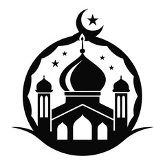 Ferry vector clean black silhouette design white background